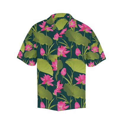 Water Lily Pattern Print Design WL09 Men Hawaiian Shirt-JorJune