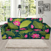Water Lily Pattern Print Design WL09 Sofa Slipcover-JORJUNE.COM