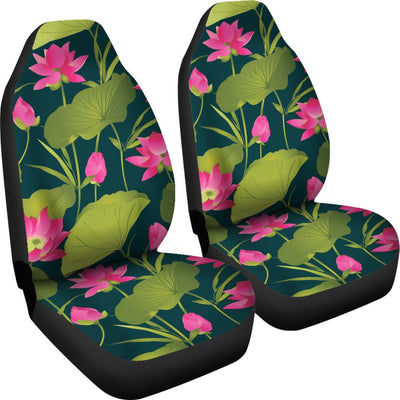 Water Lily Pattern Print Design WL09 Universal Fit Car Seat Covers-JorJune