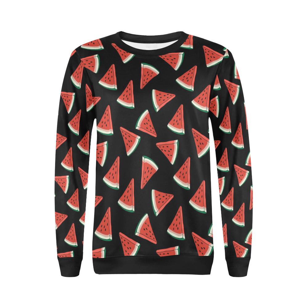 Watermelon Pattern Print Design WM01 Women Long Sleeve Sweatshirt-JorJune