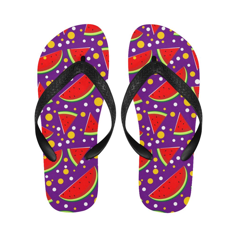 Watermelon Pattern Print Design WM010 Flip Flops-JorJune