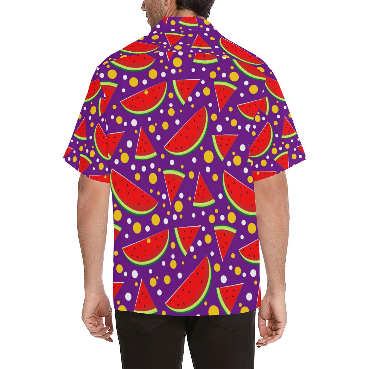 Watermelon Pattern Print Design WM010 Men Hawaiian Shirt-JorJune