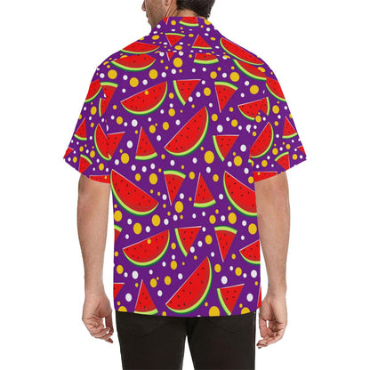 Watermelon Pattern Print Design WM010 Men Hawaiian Shirt-JorJune