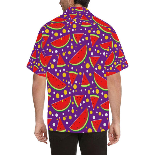Watermelon Pattern Print Design WM010 Men Hawaiian Shirt-JorJune