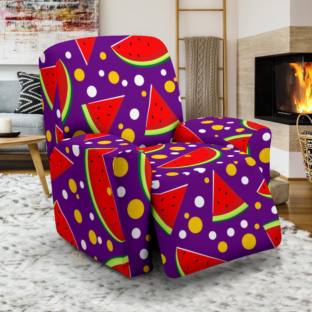 Watermelon Pattern Print Design WM010 Recliner Slipcover-JORJUNE.COM