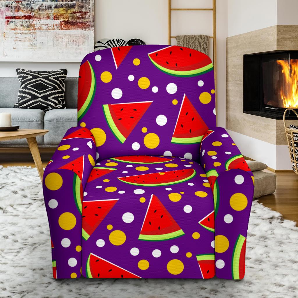 Watermelon Pattern Print Design WM010 Recliner Slipcover-JORJUNE.COM