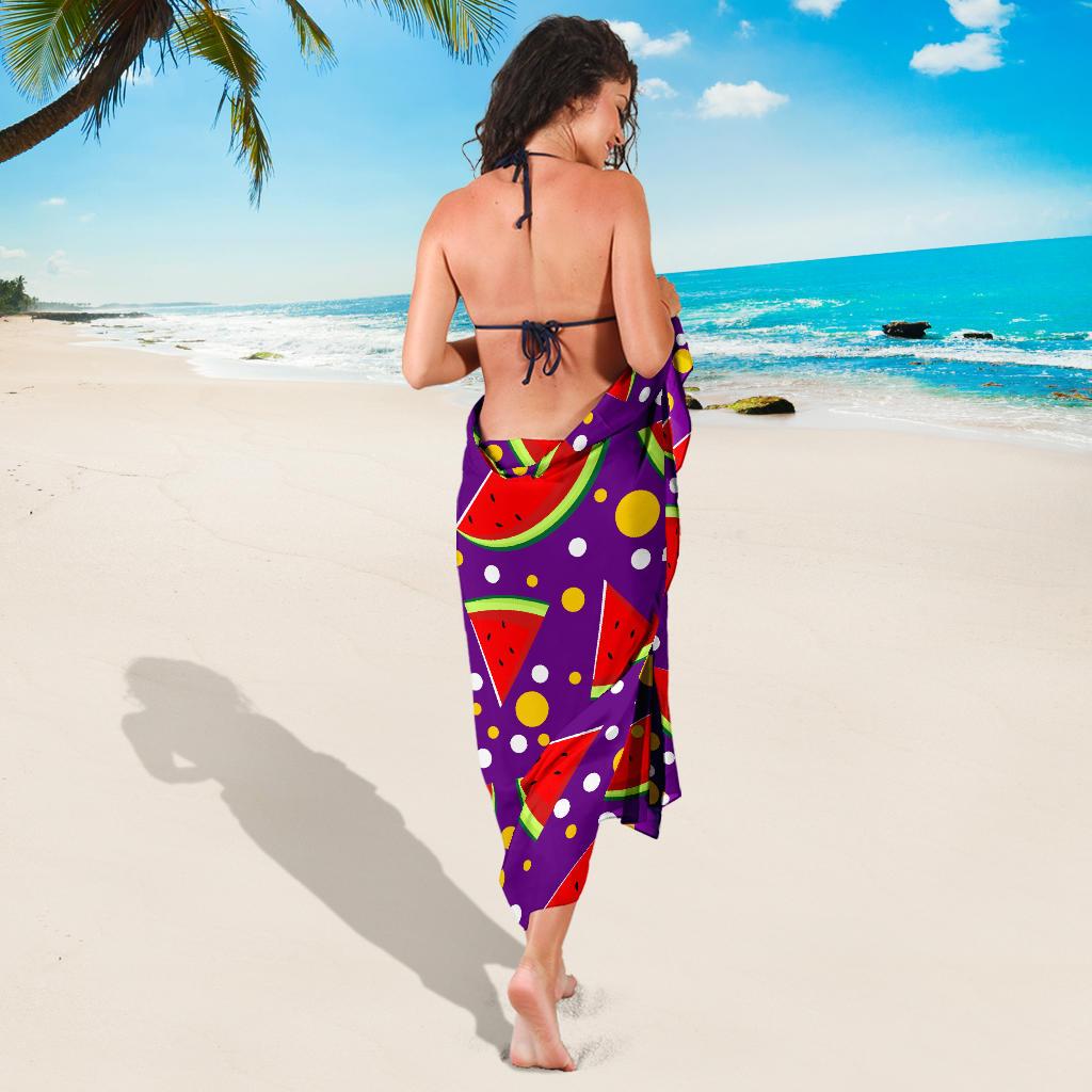 Watermelon Pattern Print Design WM010 Sarong Pareo Wrap-JORJUNE.COM