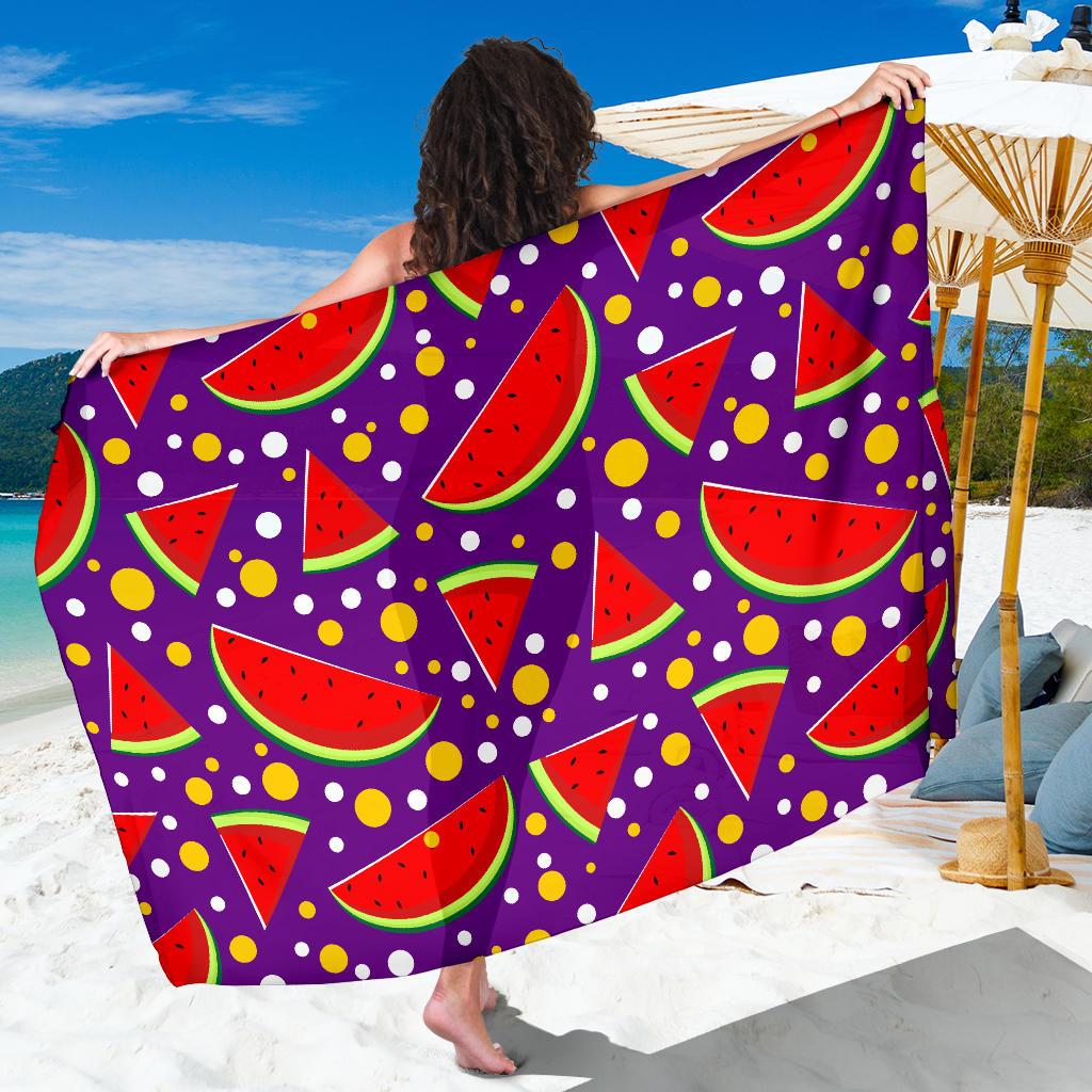 Watermelon Pattern Print Design WM010 Sarong Pareo Wrap-JORJUNE.COM