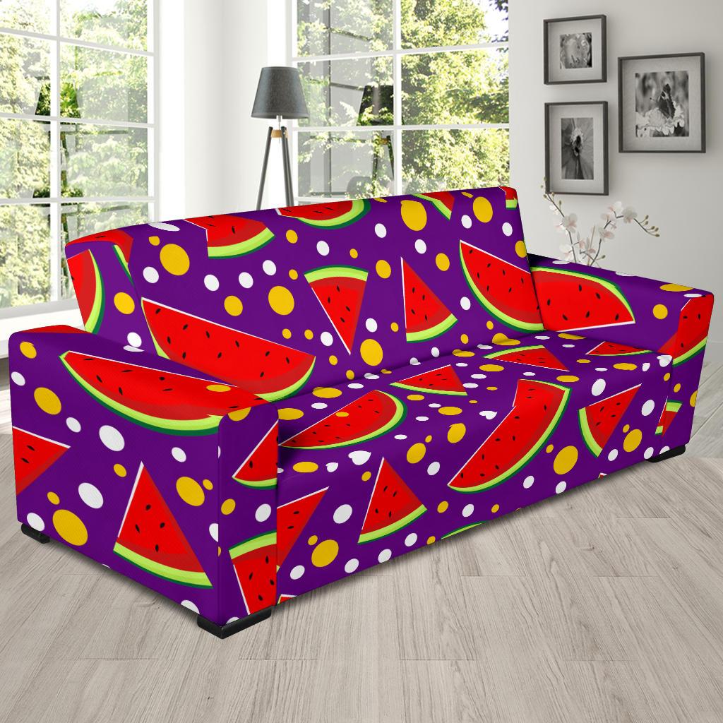 Watermelon Pattern Print Design WM010 Sofa Slipcover-JORJUNE.COM