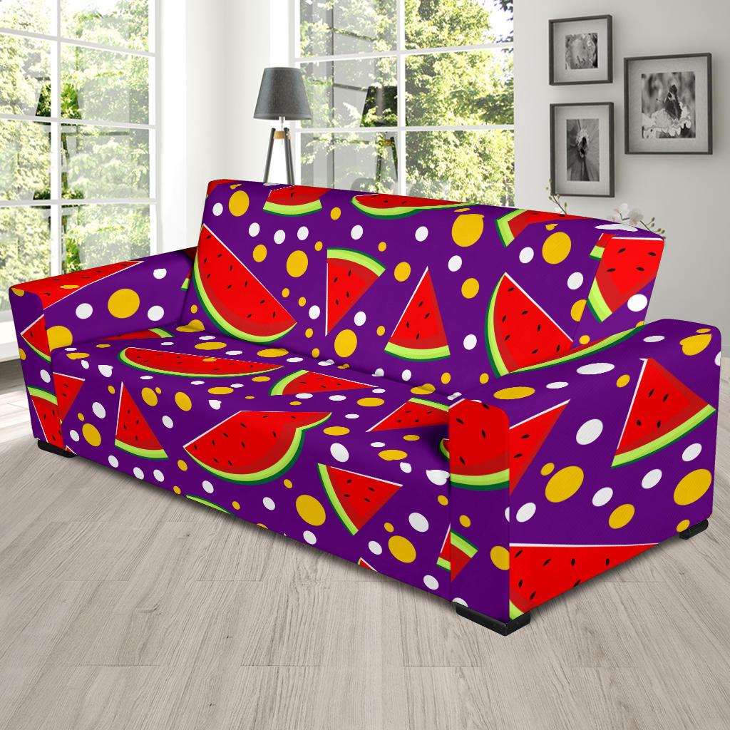Watermelon Pattern Print Design WM010 Sofa Slipcover-JORJUNE.COM