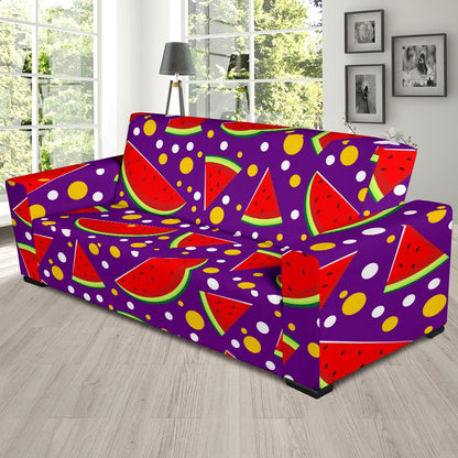 Watermelon Pattern Print Design WM010 Sofa Slipcover-JORJUNE.COM