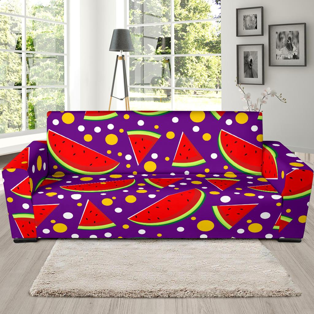 Watermelon Pattern Print Design WM010 Sofa Slipcover-JORJUNE.COM