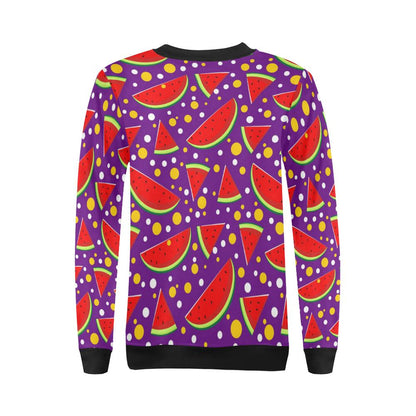 Watermelon Pattern Print Design WM010 Women Long Sleeve Sweatshirt-JorJune