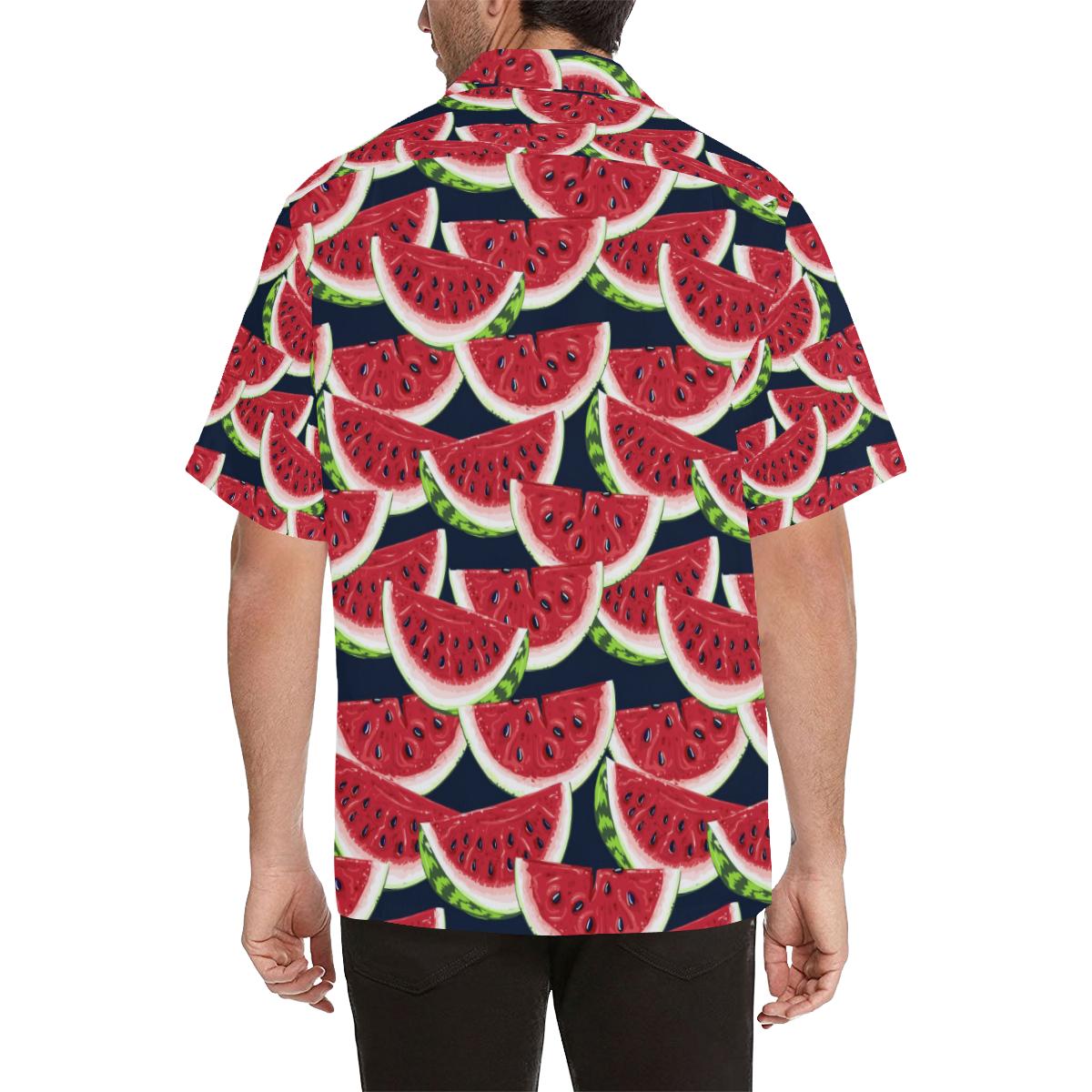Watermelon Pattern Print Design WM011 Men Hawaiian Shirt-JorJune