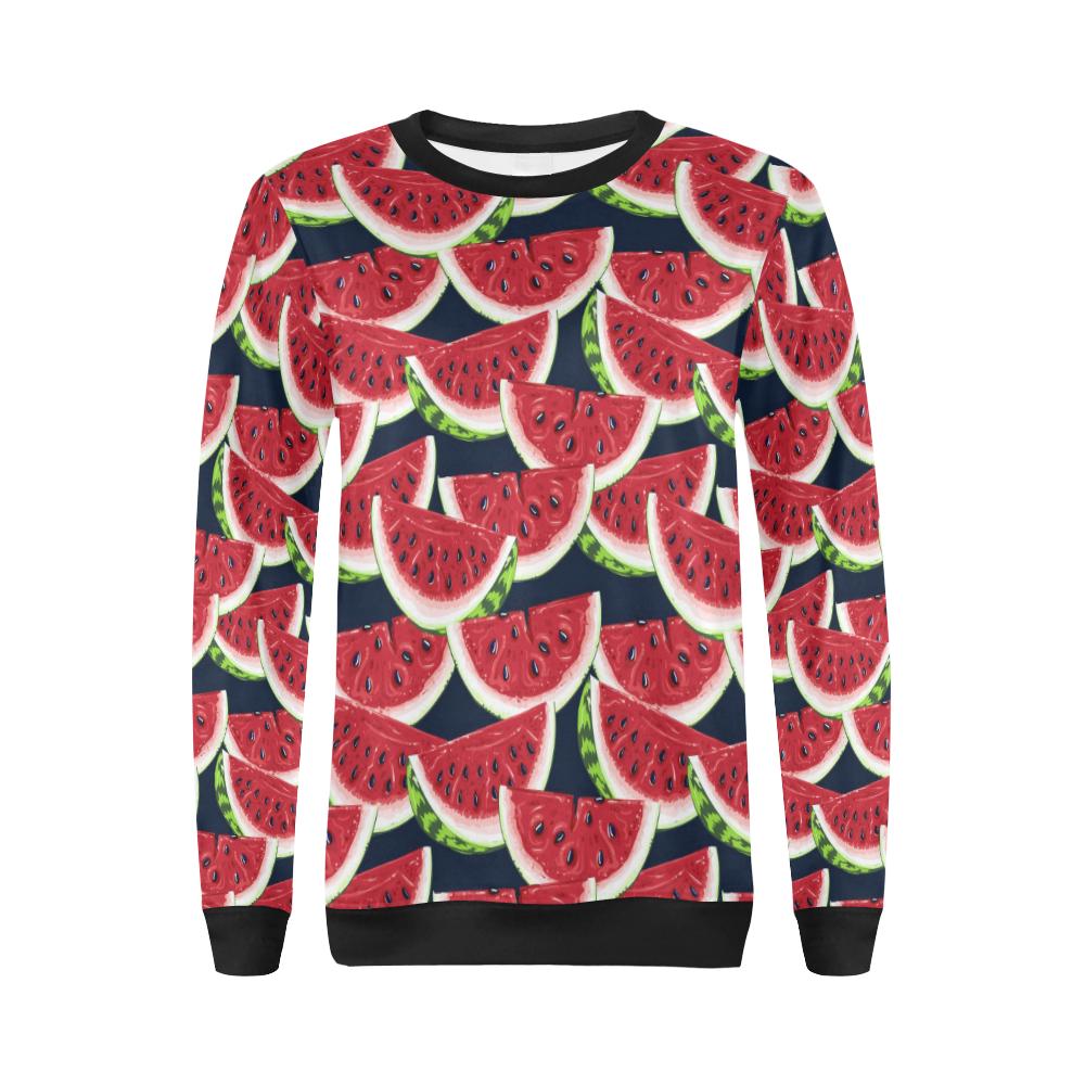Watermelon Pattern Print Design WM011 Women Long Sleeve Sweatshirt-JorJune