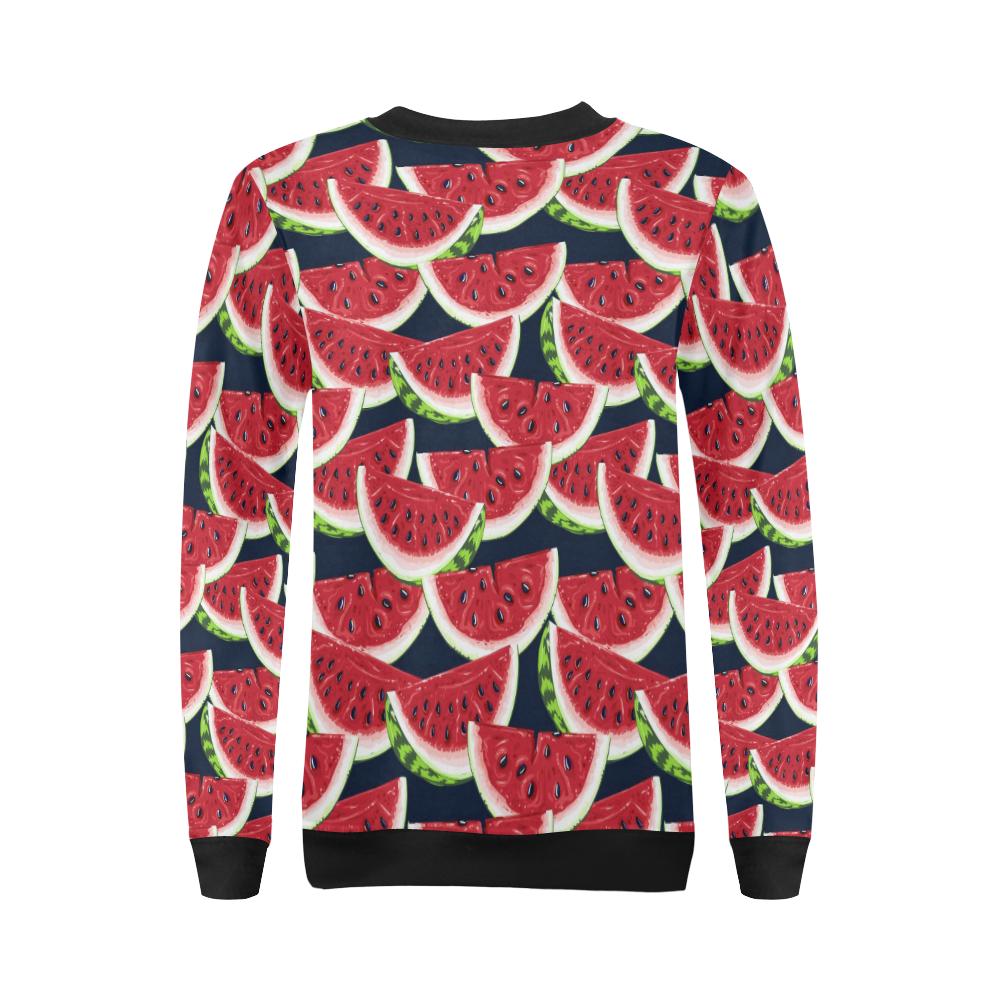 Watermelon Pattern Print Design WM011 Women Long Sleeve Sweatshirt-JorJune