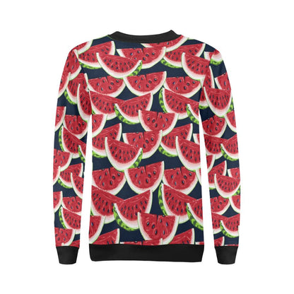 Watermelon Pattern Print Design WM011 Women Long Sleeve Sweatshirt-JorJune