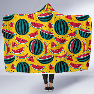 Watermelon Pattern Print Design WM02 Hooded Blanket-JORJUNE.COM