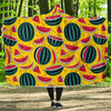 Watermelon Pattern Print Design WM02 Hooded Blanket-JORJUNE.COM