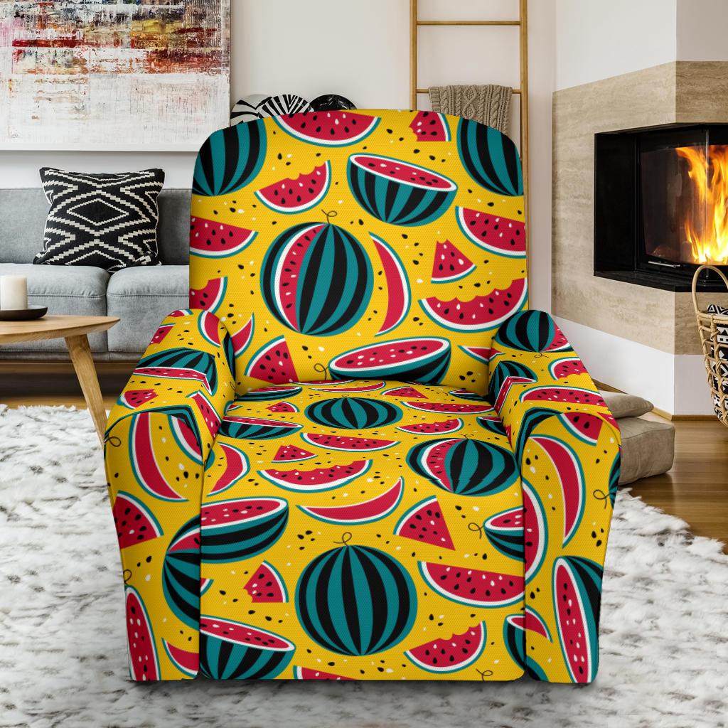 Watermelon Pattern Print Design WM02 Recliner Slipcover-JORJUNE.COM