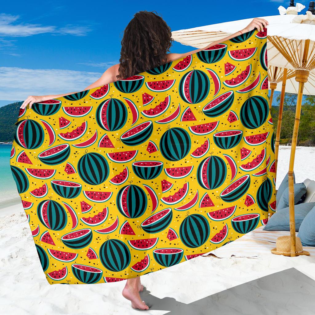 Watermelon Pattern Print Design WM02 Sarong Pareo Wrap-JORJUNE.COM