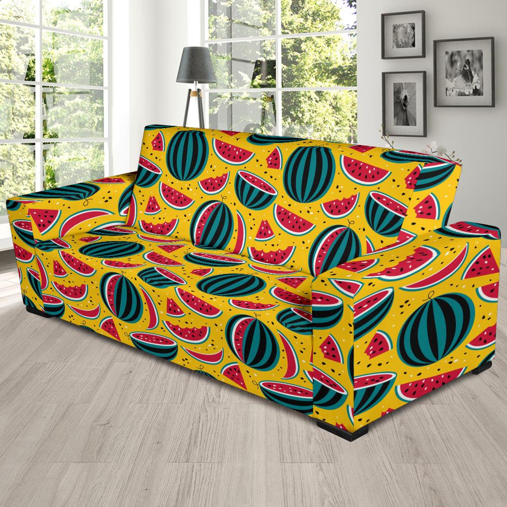 Watermelon Pattern Print Design WM02 Sofa Slipcover-JORJUNE.COM