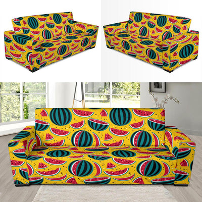 Watermelon Pattern Print Design WM02 Sofa Slipcover-JORJUNE.COM