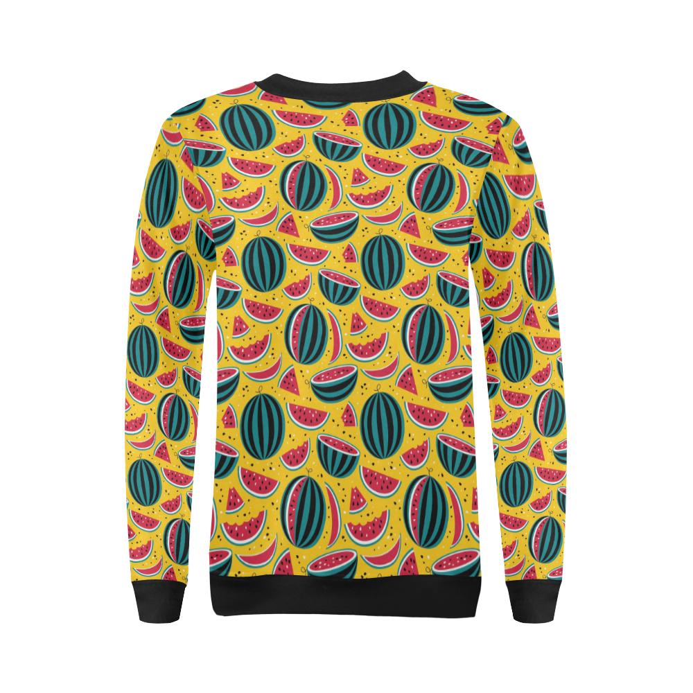 Watermelon Pattern Print Design WM02 Women Long Sleeve Sweatshirt-JorJune