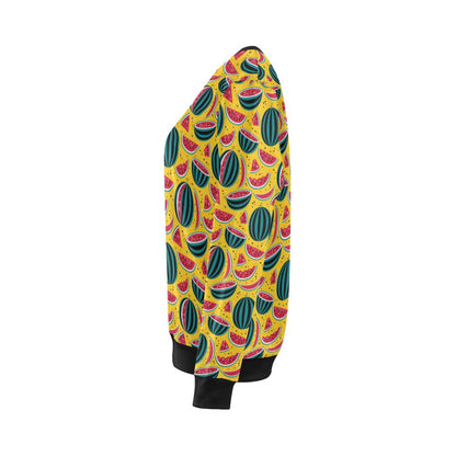 Watermelon Pattern Print Design WM02 Women Long Sleeve Sweatshirt-JorJune