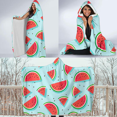 Watermelon Pattern Print Design WM03 Hooded Blanket-JORJUNE.COM