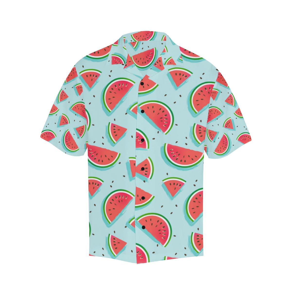 Watermelon Pattern Print Design WM03 Men Hawaiian Shirt-JorJune