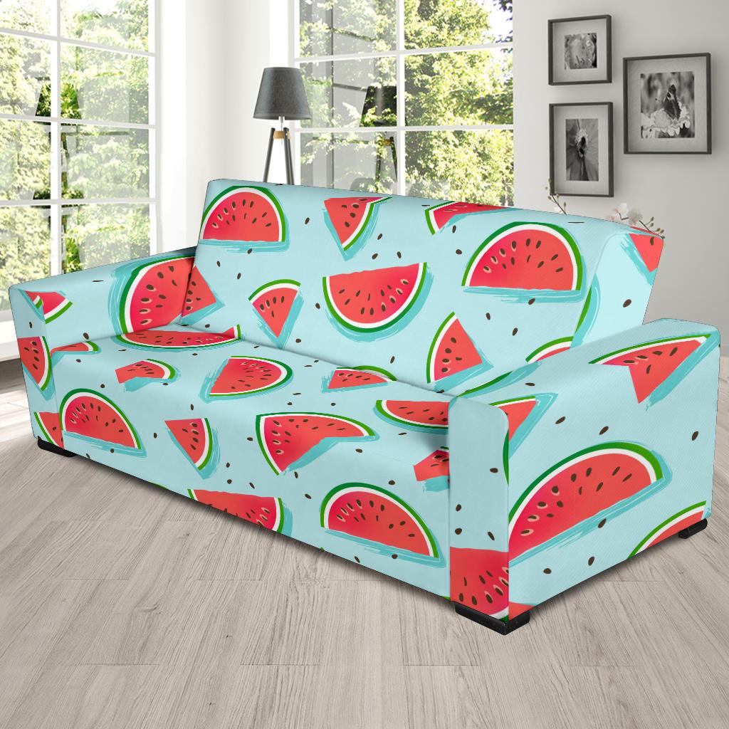Watermelon Pattern Print Design WM03 Sofa Slipcover-JORJUNE.COM