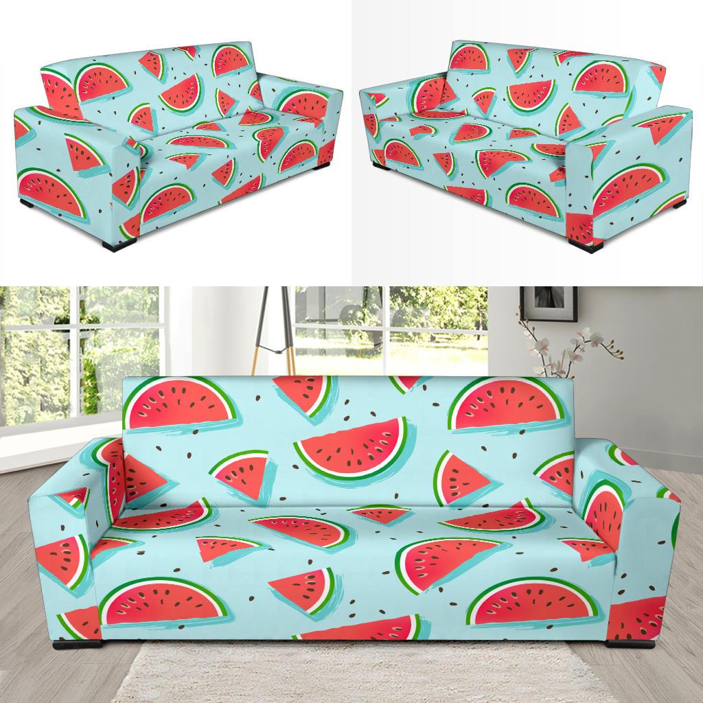 Watermelon Pattern Print Design WM03 Sofa Slipcover-JORJUNE.COM
