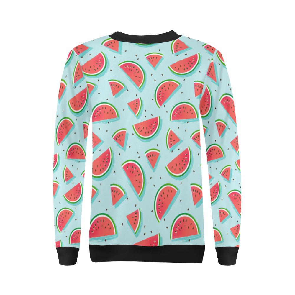 Watermelon Pattern Print Design WM03 Women Long Sleeve Sweatshirt-JorJune