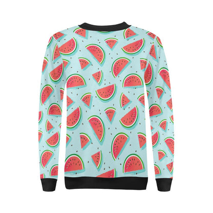 Watermelon Pattern Print Design WM03 Women Long Sleeve Sweatshirt-JorJune
