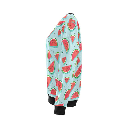 Watermelon Pattern Print Design WM03 Women Long Sleeve Sweatshirt-JorJune