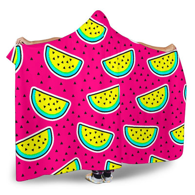 Watermelon Pattern Print Design WM04 Hooded Blanket-JORJUNE.COM