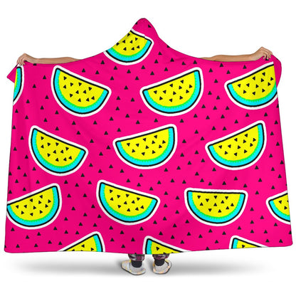 Watermelon Pattern Print Design WM04 Hooded Blanket-JORJUNE.COM