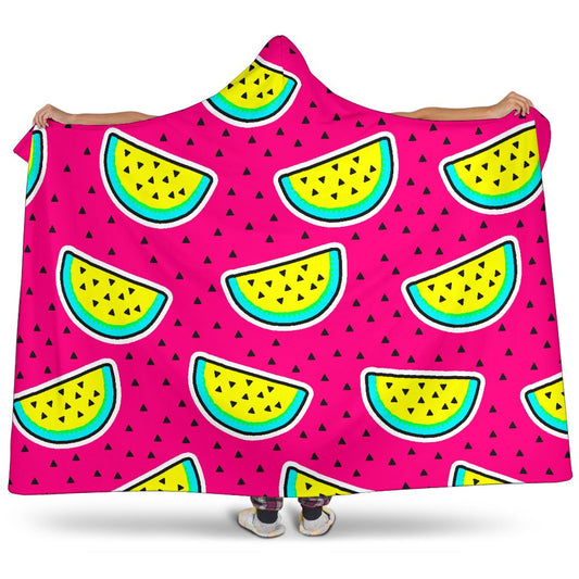 Watermelon Pattern Print Design WM04 Hooded Blanket-JORJUNE.COM