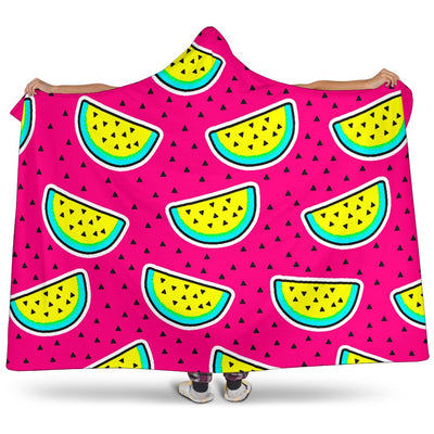 Watermelon Pattern Print Design WM04 Hooded Blanket-JORJUNE.COM