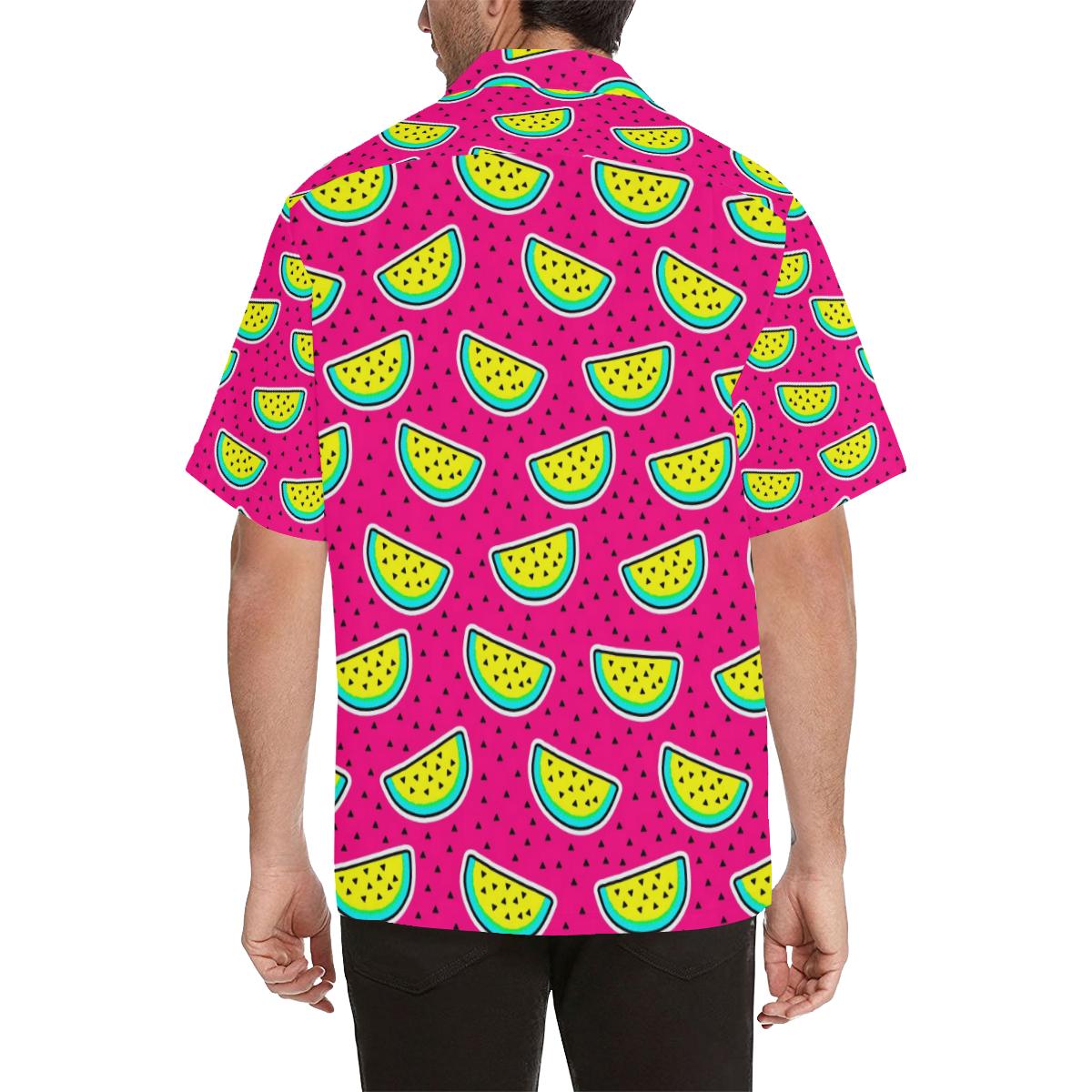 Watermelon Pattern Print Design WM04 Men Hawaiian Shirt-JorJune