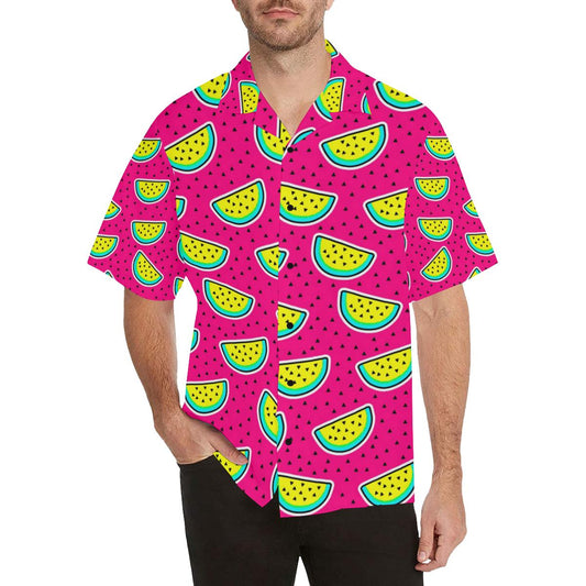 Watermelon Pattern Print Design WM04 Men Hawaiian Shirt-JorJune