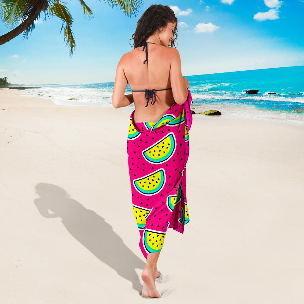 Watermelon Pattern Print Design WM04 Sarong Pareo Wrap-JORJUNE.COM