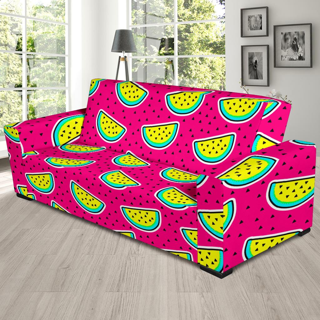 Watermelon Pattern Print Design WM04 Sofa Slipcover-JORJUNE.COM