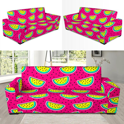 Watermelon Pattern Print Design WM04 Sofa Slipcover-JORJUNE.COM