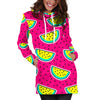 Watermelon Pattern Print Design WM04 Women Hoodie Dress