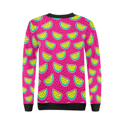 Watermelon Pattern Print Design WM04 Women Long Sleeve Sweatshirt-JorJune
