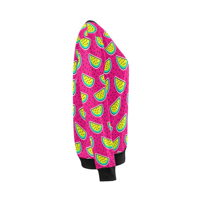 Watermelon Pattern Print Design WM04 Women Long Sleeve Sweatshirt-JorJune