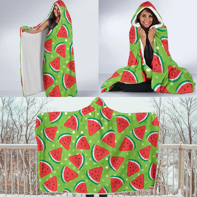 Watermelon Pattern Print Design WM05 Hooded Blanket-JORJUNE.COM