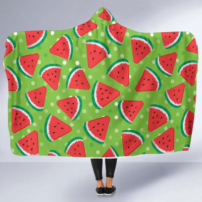 Watermelon Pattern Print Design WM05 Hooded Blanket-JORJUNE.COM